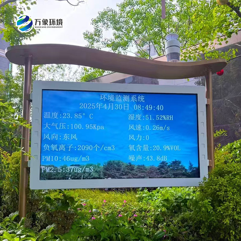 高智能負(fù)氧離子監(jiān)測(cè)站，全彩屏下的負(fù)氧離子監(jiān)測(cè)方式